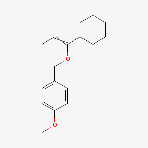 molecular formula C17H24O2 B12611142 1-{[(1-Cyclohexylprop-1-en-1-yl)oxy]methyl}-4-methoxybenzene CAS No. 648857-96-9