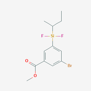 molecular formula C12H15BrF2O2Si B12611149 Methyl 3-bromo-5-[(butan-2-yl)(difluoro)silyl]benzoate CAS No. 918446-98-7