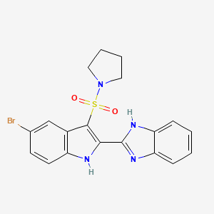 2-(5-bromo-3-pyrrolidin-1-ylsulfonyl-1H-indol-2-yl)-1H-benzimidazole