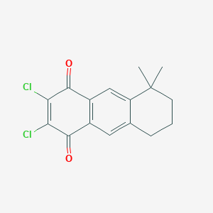 molecular formula C16H14Cl2O2 B12611229 2,3-dichloro-8,8-dimethyl-6,7-dihydro-5H-anthracene-1,4-dione CAS No. 915093-55-9