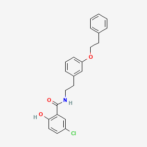 molecular formula C23H22ClNO3 B12611254 5-Chloro-2-hydroxy-N-{2-[3-(2-phenylethoxy)phenyl]ethyl}benzamide CAS No. 648923-92-6