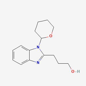 molecular formula C15H20N2O2 B12611262 3-[1-(Oxan-2-yl)-1H-benzimidazol-2-yl]propan-1-ol CAS No. 649721-55-1