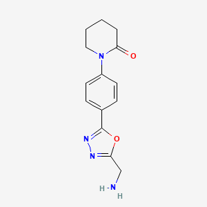 1-{4-[5-(Aminomethyl)-1,3,4-oxadiazol-2-yl]phenyl}piperidin-2-one