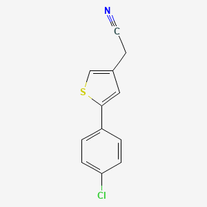 molecular formula C12H8ClNS B12611304 [5-(4-Chlorophenyl)thiophen-3-yl]acetonitrile CAS No. 649569-59-5