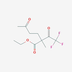 Ethyl 2-methyl-5-oxo-2-(trifluoroacetyl)hexanoate