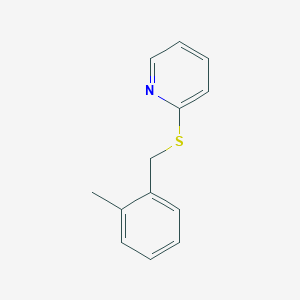 molecular formula C13H13NS B12611331 Pyridine, 2-[[(2-methylphenyl)methyl]thio]- CAS No. 646511-49-1