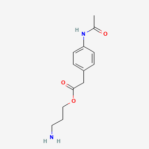 molecular formula C13H18N2O3 B12611343 3-Aminopropyl (4-acetamidophenyl)acetate CAS No. 918636-75-6