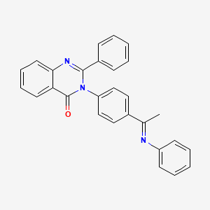 molecular formula C28H21N3O B12611345 2-Phenyl-3-{4-[(1E)-N-phenylethanimidoyl]phenyl}quinazolin-4(3H)-one CAS No. 651059-06-2