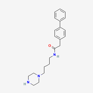 2-([1,1'-Biphenyl]-4-yl)-N-[4-(piperazin-1-yl)butyl]acetamide