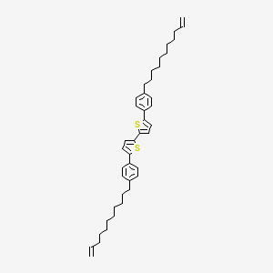 molecular formula C42H54S2 B12611357 5,5'-Bis[4-(undec-10-EN-1-YL)phenyl]-2,2'-bithiophene CAS No. 918441-43-7