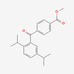 molecular formula C21H24O3 B12611362 Methyl 4-[2,5-di(propan-2-yl)benzoyl]benzoate CAS No. 649757-02-8