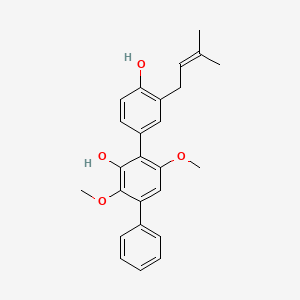 molecular formula C25H26O4 B1261137 4''-Deoxyprenylterphenyllin 