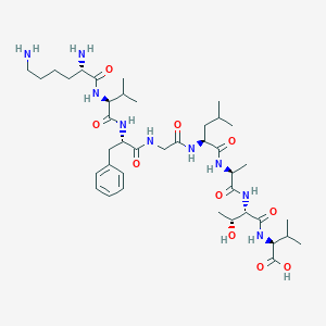 molecular formula C40H67N9O10 B12611386 L-Lysyl-L-valyl-L-phenylalanylglycyl-L-leucyl-L-alanyl-L-threonyl-L-valine CAS No. 648441-79-6