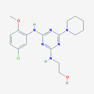 2-[[4-(5-Chloro-2-methoxyanilino)-6-(1-piperidinyl)-1,3,5-triazin-2-yl]amino]ethanol