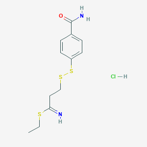 B126114 Ethyl 3-((4-(aminocarbonyl)phenyl)dithio)propanimidothioate monohydrochloride CAS No. 149997-66-0
