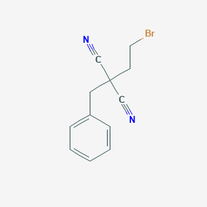 molecular formula C12H11BrN2 B12611400 Benzyl(2-bromoethyl)propanedinitrile CAS No. 649759-60-4