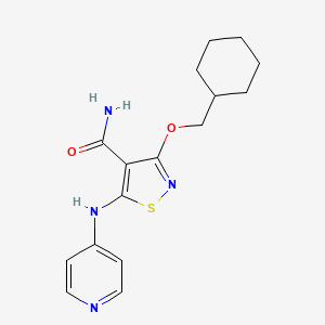 4-Isothiazolecarboxamide, 3-(cyclohexylmethoxy)-5-(4-pyridinylamino)-