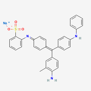 molecular formula C32H26N3NaO3S B1261143 钠((4-((4-氨基-间甲苯基)(4-(苯亚氨基)环己-2,5-二烯-1-亚甲基)甲基)苯基)氨基)苯磺酸盐 CAS No. 62152-67-4