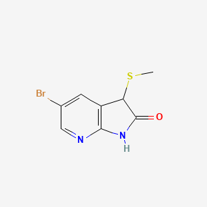 2H-Pyrrolo[2,3-b]pyridin-2-one, 5-bromo-1,3-dihydro-3-(methylthio)-