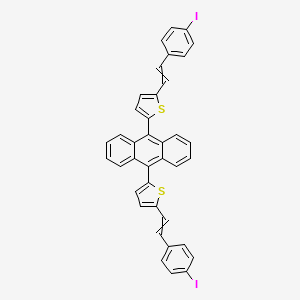 2,2'-(Anthracene-9,10-diyl)bis{5-[2-(4-iodophenyl)ethenyl]thiophene}