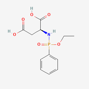 molecular formula C12H16NO6P B12611455 N-[Ethoxy(phenyl)phosphoryl]-L-aspartic acid CAS No. 918793-97-2