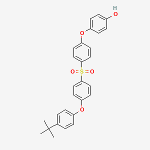 molecular formula C28H26O5S B12611472 4-{4-[4-(4-tert-Butylphenoxy)benzene-1-sulfonyl]phenoxy}phenol CAS No. 917868-82-7