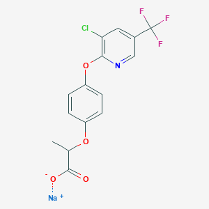 molecular formula C15H10ClF3NNaO4 B1261150 Haloxyfop-sodium CAS No. 69806-86-6