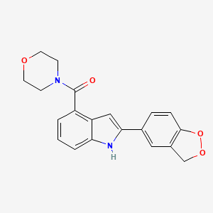 [2-(3H-1,2-Benzodioxol-5-yl)-1H-indol-4-yl](morpholin-4-yl)methanone