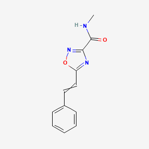 molecular formula C12H11N3O2 B12611513 N-Methyl-5-(2-phenylethenyl)-1,2,4-oxadiazole-3-carboxamide CAS No. 918814-29-6