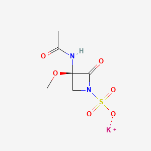 molecular formula C6H9KN2O6S B1261153 3beta-Acetamido-3alpha-methoxymonobactamic acid CAS No. 79720-08-4