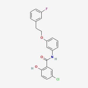 5-Chloro-N-{3-[2-(3-fluorophenyl)ethoxy]phenyl}-2-hydroxybenzamide