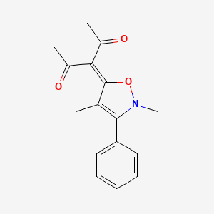 3-(2,4-Dimethyl-3-phenyl-1,2-oxazol-5(2H)-ylidene)pentane-2,4-dione