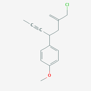 1-[2-(Chloromethyl)hept-1-en-5-yn-4-yl]-4-methoxybenzene