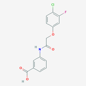 B12611606 Benzoic acid, 3-[[(4-chloro-3-fluorophenoxy)acetyl]amino]- CAS No. 649773-99-9