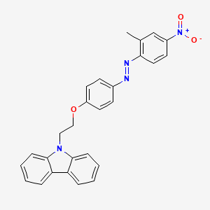 molecular formula C27H22N4O3 B12611618 9-(2-{4-[(E)-(2-Methyl-4-nitrophenyl)diazenyl]phenoxy}ethyl)-9H-carbazole CAS No. 647862-91-7