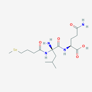 molecular formula C16H30N4O5Se B12611625 2-Amino-N-[4-(methylselanyl)butanoyl]-L-leucyl-L-glutamine CAS No. 918938-33-7