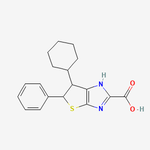 molecular formula C18H20N2O2S B12611637 3h-Thieno[2,3-d]imidazole-5-carboxylic acid,3-cyclohexyl-2-phenyl- 