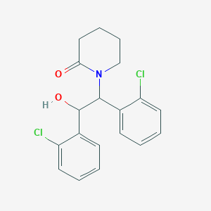 molecular formula C19H19Cl2NO2 B12611656 1-[1,2-Bis(2-chlorophenyl)-2-hydroxyethyl]piperidin-2-one CAS No. 647841-06-3