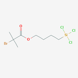 molecular formula C8H14BrCl3O2Si B12611657 4-(Trichlorosilyl)butyl 2-bromo-2-methylpropanoate CAS No. 881887-86-1