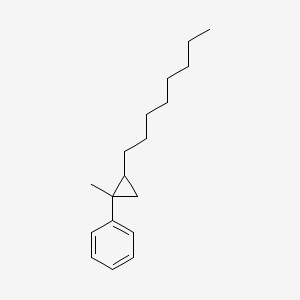 molecular formula C18H28 B12611668 (1-Methyl-2-octylcyclopropyl)benzene CAS No. 651301-56-3