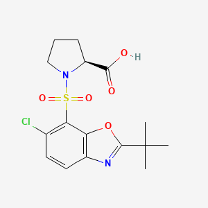 1-(2-tert-Butyl-6-chloro-1,3-benzoxazole-7-sulfonyl)-L-proline