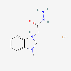 1-(2-Hydrazinyl-2-oxoethyl)-3-methyl-2,3-dihydro-1H-benzimidazol-1-ium bromide