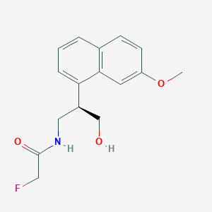 molecular formula C16H18FNO3 B1261169 2-fluoro-N-[(2R)-3-hydroxy-2-(7-methoxy-1-naphthyl)propyl]acetamide 