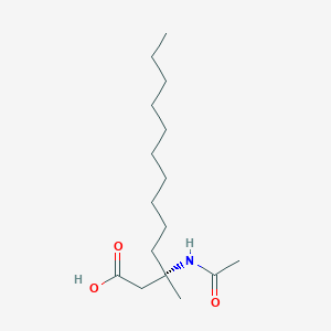 (3S)-3-Acetamido-3-methyltridecanoic acid