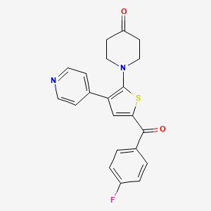 molecular formula C21H17FN2O2S B12611750 4-Piperidinone, 1-[5-(4-fluorobenzoyl)-3-(4-pyridinyl)-2-thienyl]- CAS No. 886462-70-0