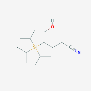 5-Hydroxy-4-[tri(propan-2-yl)silyl]pentanenitrile