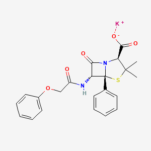 molecular formula C22H21KN2O5S B1261176 5-Phenylphenoxymethylpenicillin CAS No. 55771-83-0
