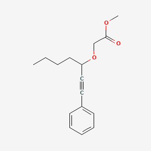 molecular formula C16H20O3 B12611785 Acetic acid, [[1-(phenylethynyl)pentyl]oxy]-, methyl ester CAS No. 647033-11-2