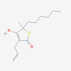 2-Hexyl-5-hydroxy-2-methyl-4-(prop-2-en-1-yl)thiophen-3(2H)-one