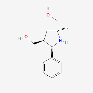 molecular formula C13H19NO2 B12611789 [(2S,4S,5R)-2-Methyl-5-phenylpyrrolidine-2,4-diyl]dimethanol CAS No. 648419-86-7